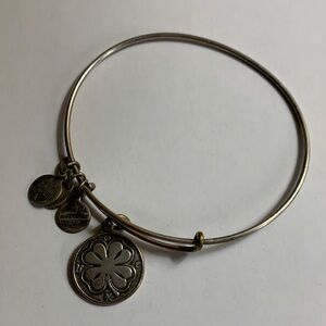 Alex and Ani Gold Clover Charm Bracelet
